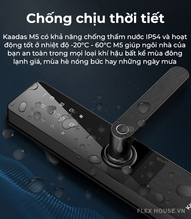 Khóa cửa tay gạt sử dụng vân tay Kaadas M5 71