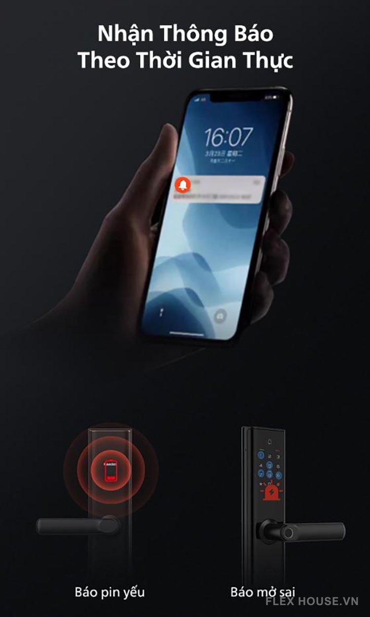 Khóa cửa thông minh Wifi kết nối app Kaadas M7-W 12 Khóa cửa thông minh Wifi kết nối app Kaadas M7-W 15
