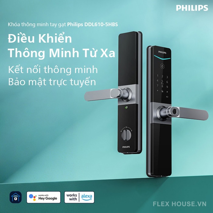 Khóa cửa thông minh kết nối APP Gateway Philips DDL610-5HBS 6