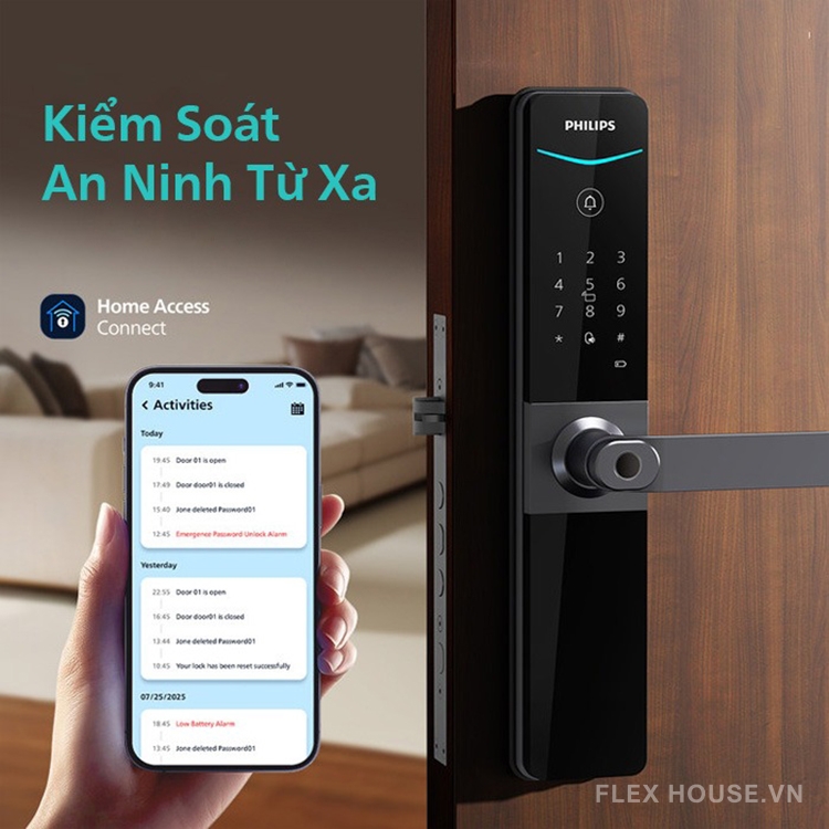 Khóa cửa thông minh kết nối APP Gateway Philips DDL610-5HBS 12