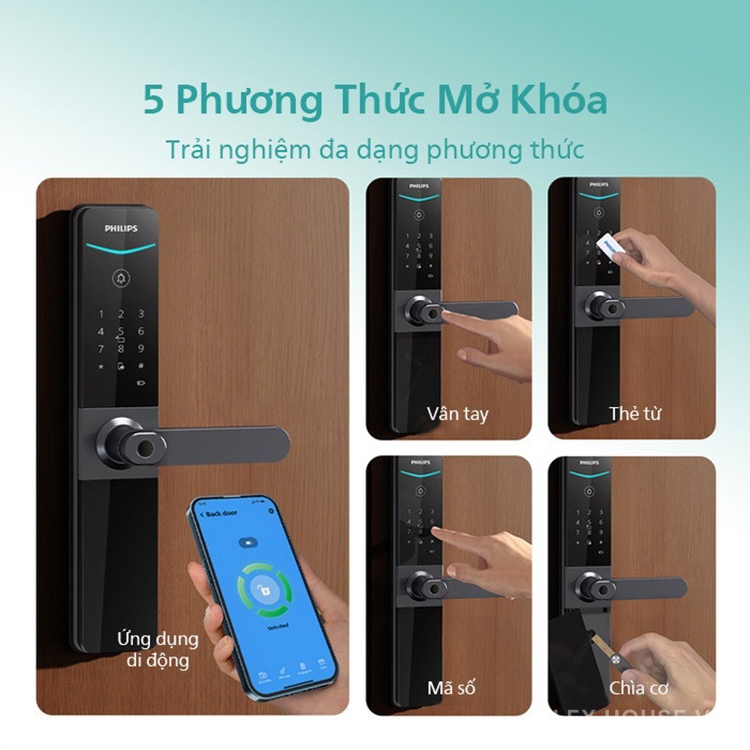 Khóa cửa thông minh kết nối APP Gateway Philips DDL610-5HBS 9
