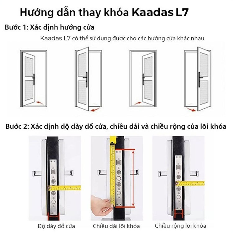 Khóa cửa thông minh kết nối Bluetooth Kaadas L7 16