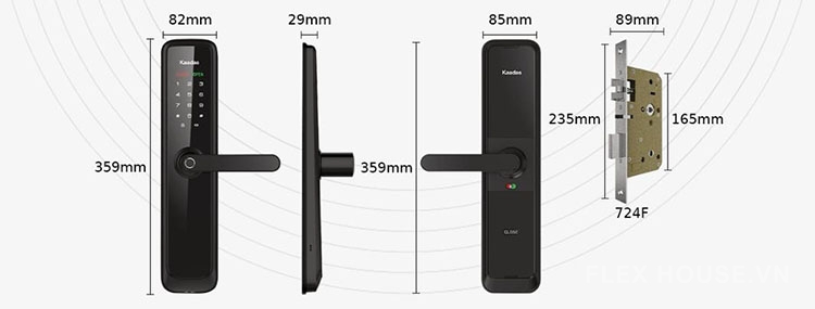 Khóa cửa thông minh kết nối Bluetooth Kaadas L7 17
