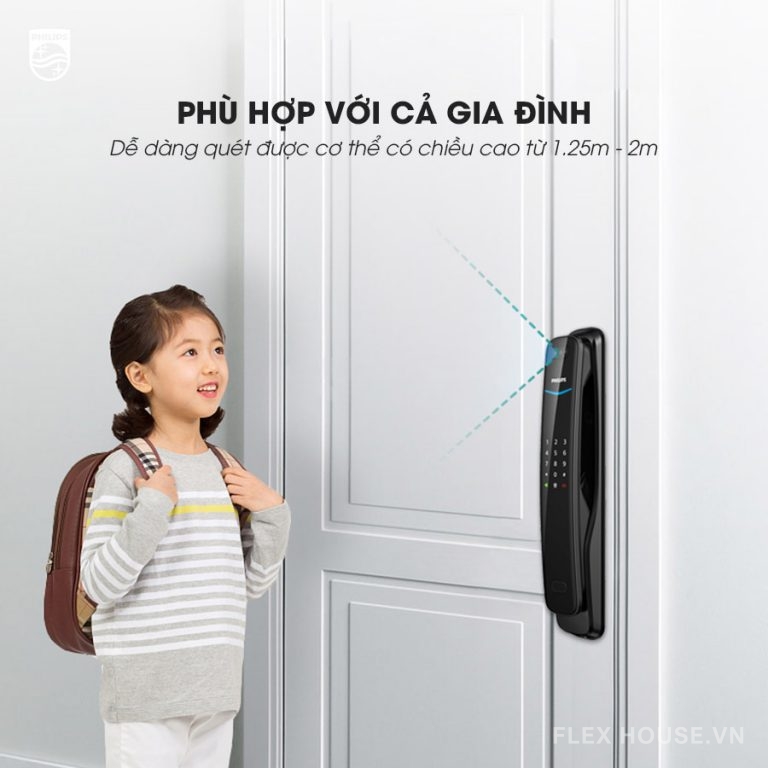 Khóa cửa thông minh nhận diện khuôn mặt 3D Philips DDL702 282