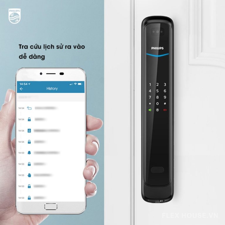 Khóa cửa thông minh nhận diện khuôn mặt 3D Philips DDL702 283