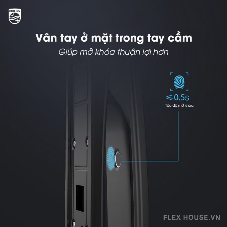 Khóa cửa thông minh nhận diện khuôn mặt 3D Philips DDL702 280