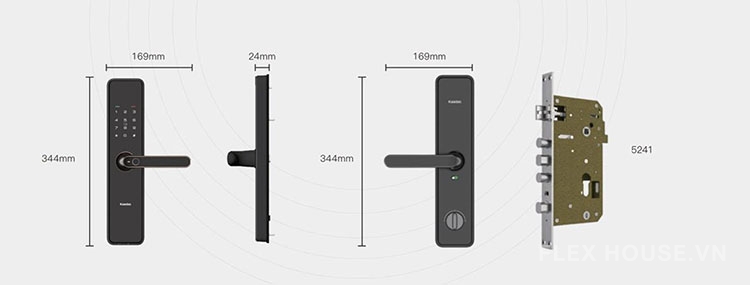 Khóa cửa thông minh tay gạt kết nối App Kaadas S500-W 22