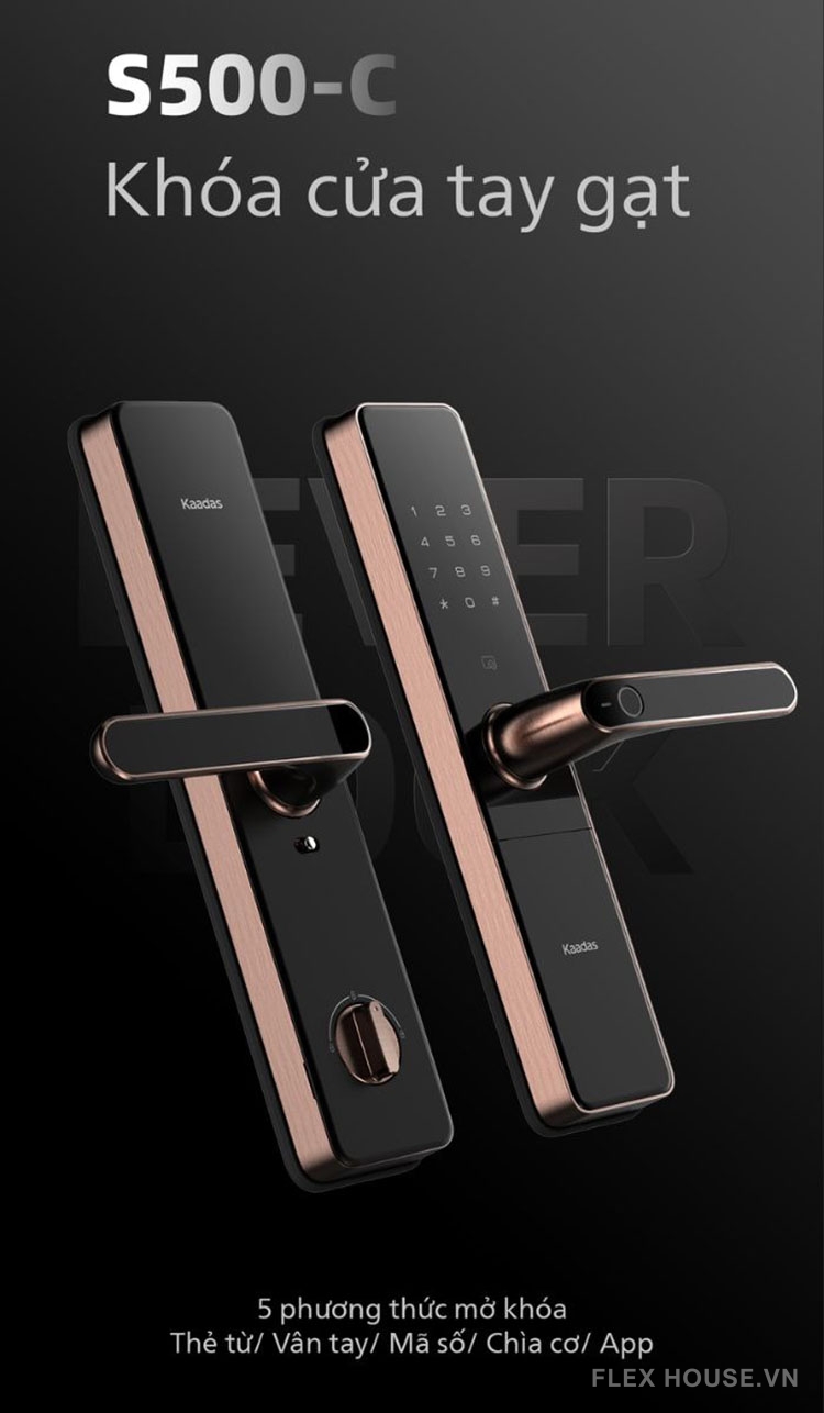 Khóa cửa thông minh tay gạt kết nối Bluetooth Kaadas S500-C 7