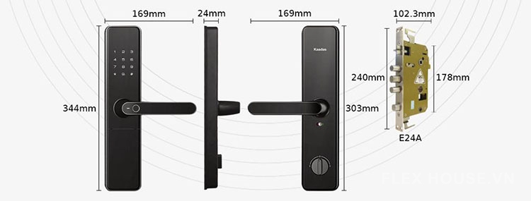 Khóa cửa thông minh tay gạt kết nối Bluetooth Kaadas S500-C 21
