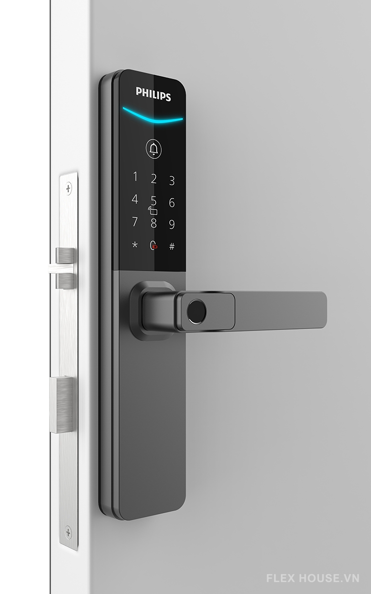 Khóa cửa vân tay kết nối Bluetooth Philips DDL615-5HBS 14