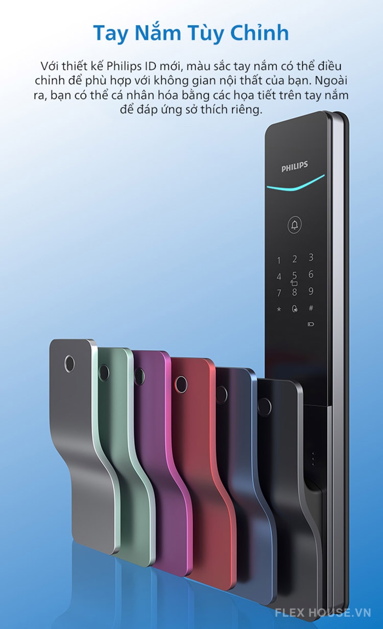 Khóa cửa vân tay kết nối Wi-Fi Philips DDL801-5HBS 16