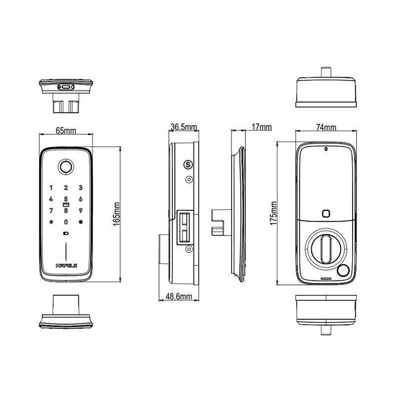 Khóa điện tử cửa trượt Nova-MR2501B Hafele 499.21.226 (3) Khóa điện tử cửa trượt Nova-MR2501B Hafele 499.21.226 5