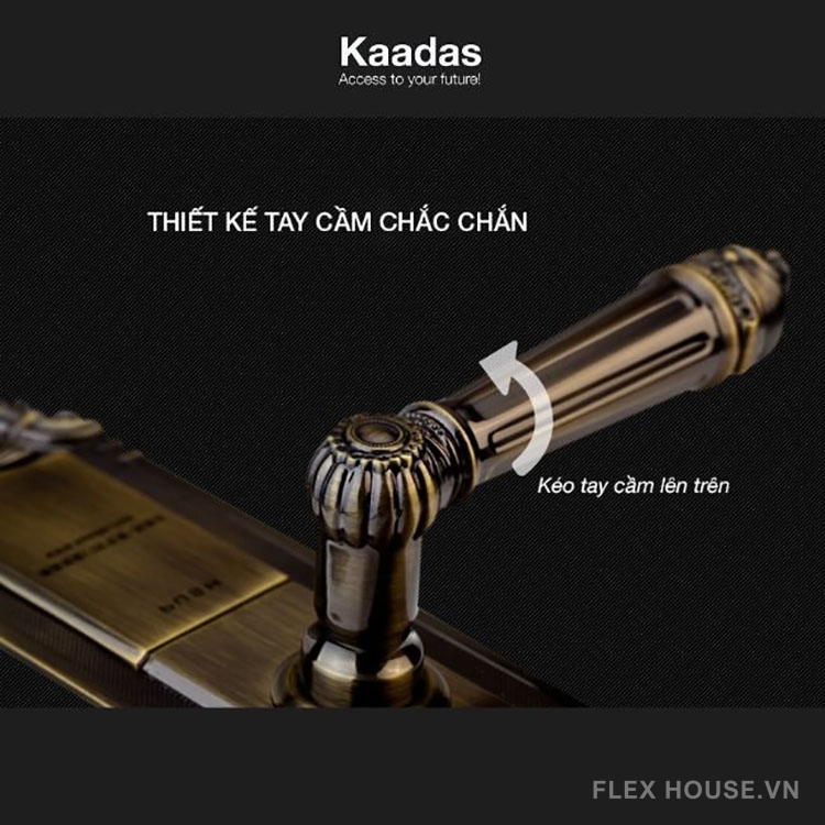 Khóa điện tử tay gạt phong cách cổ điển Kaadas 6002 17