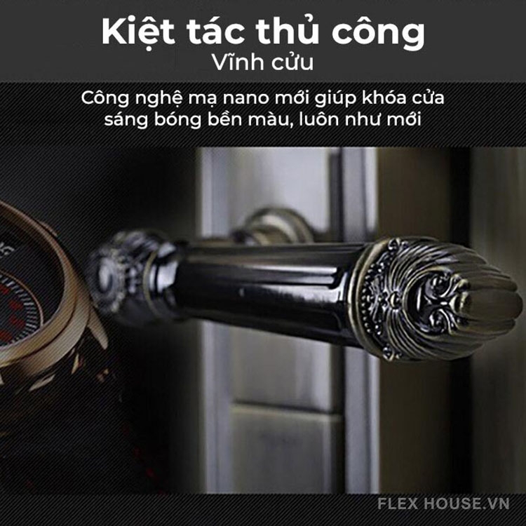 Khóa điện tử tay gạt phong cách cổ điển Kaadas 6002 19