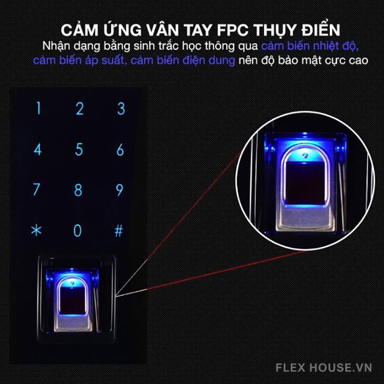 Khóa điện tử tay gạt phong cách cổ điển Kaadas 6002 10