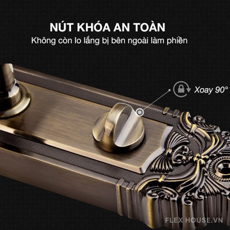 Khóa điện tử tay gạt phong cách cổ điển Kaadas 6002 11