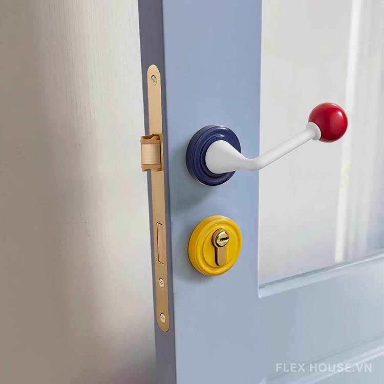 Khóa tay gạt sắc màu decor không gian bằng đồng GT7008 (7) Khóa tay gạt sắc màu decor không gian bằng đồng GT7008 1