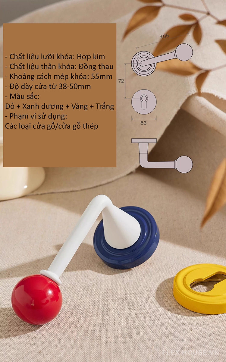 Khóa tay gạt sắc màu decor không gian bằng đồng GT7008 3 Khóa tay gạt sắc màu decor không gian bằng đồng GT7008 7