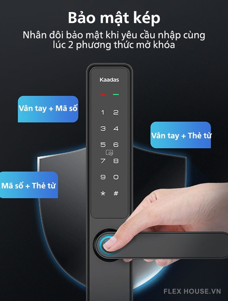 Khóa thông minh cho cửa nhôm Kaadas S10-5W 8