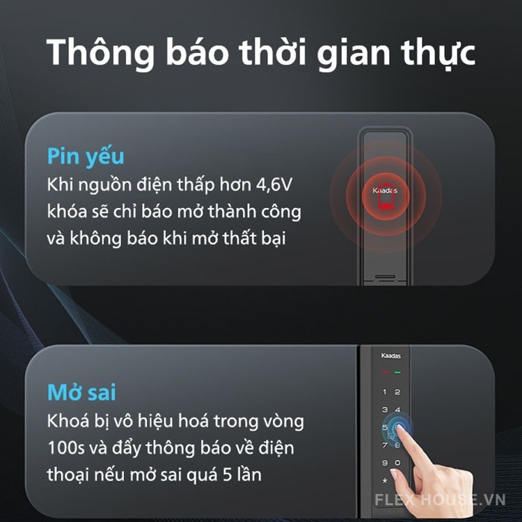 Khóa thông minh cho cửa nhôm Kaadas S10-5W 14