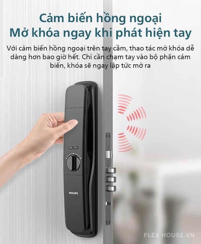 Khóa thông minh chuông hình kết nối Wifi Philips DDL702-1HWS 9