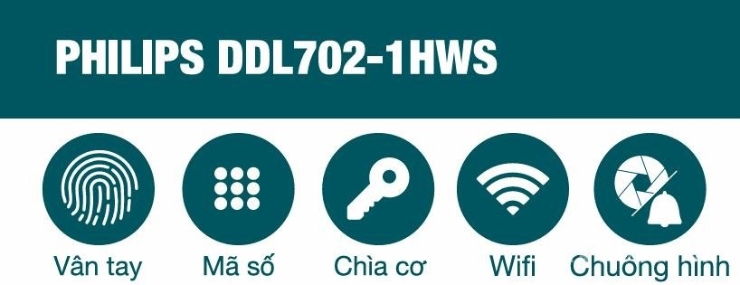 Khóa thông minh chuông hình kết nối Wifi Philips DDL702-1HWS 7