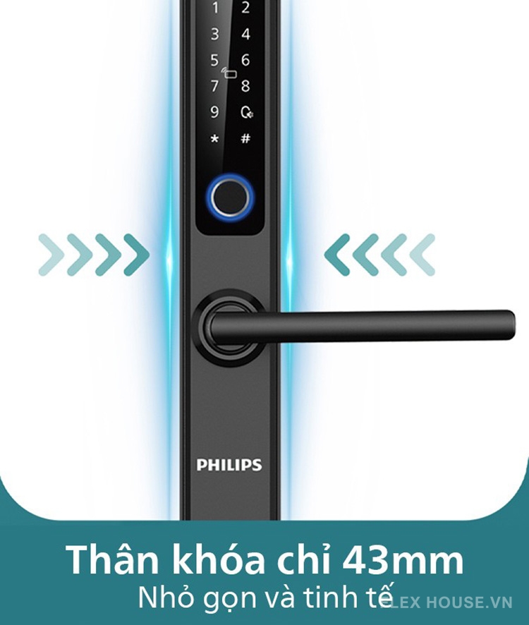 Khóa thông minh kết nối Wifi Philips DDL608-5HWS 11