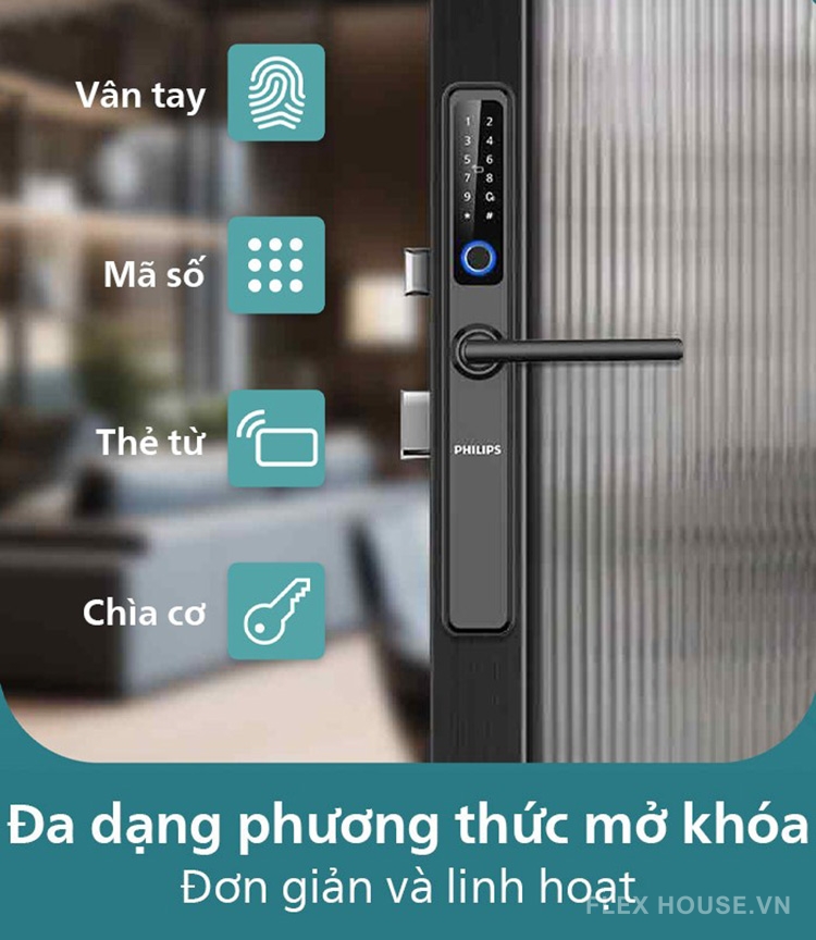 Khóa thông minh kết nối Wifi Philips DDL608-5HWS 8