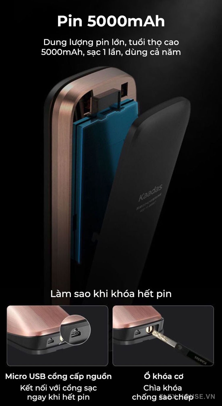 Khóa thông minh nhận diện khuôn mặt Kaadas K20-F 14
