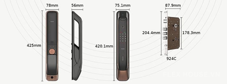 Khóa thông minh nhận diện khuôn mặt Kaadas K20-F 19