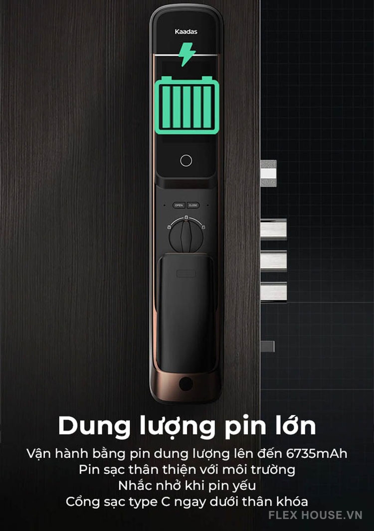Khóa thông minh nhận diện khuôn mặt Kaadas K20 PRO MAX 9