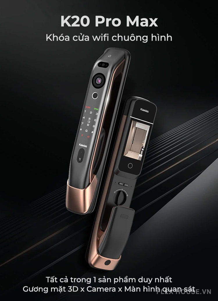 Khóa thông minh nhận diện khuôn mặt Kaadas K20 PRO MAX 5