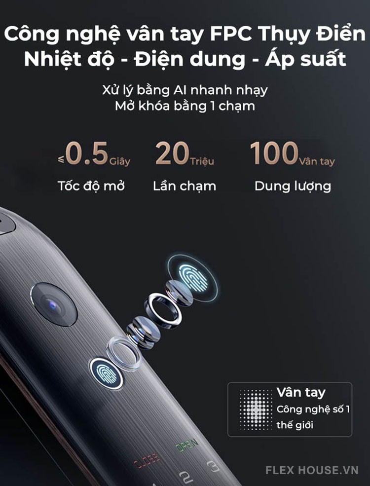 Khóa thông minh nhận diện khuôn mặt Kaadas K20 PRO MAX 10