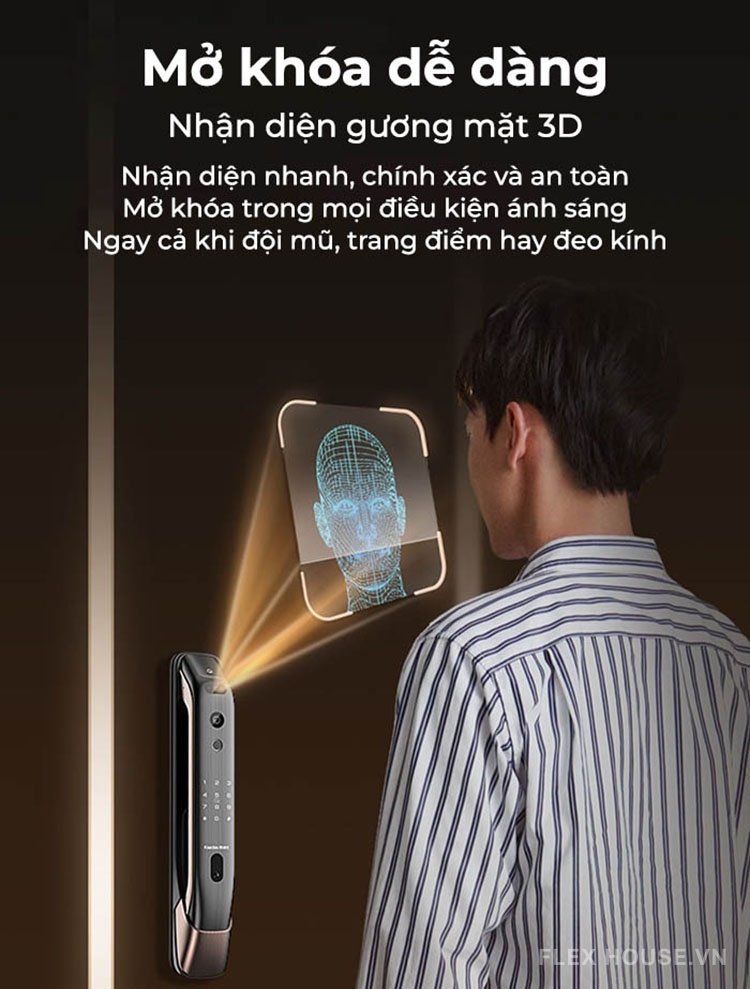 Khóa thông minh nhận diện khuôn mặt Kaadas K20 PRO MAX 18