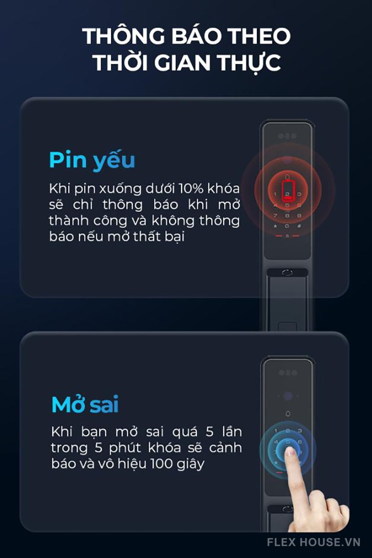 Khóa thông minh nhận diện khuôn mặt Kaadas Q9 FVP 13