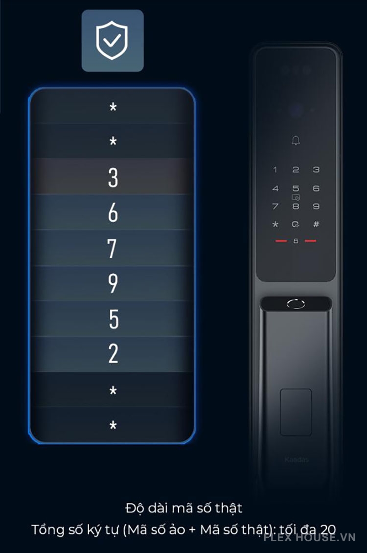 Khóa thông minh nhận diện khuôn mặt Kaadas Q9 FVP 15
