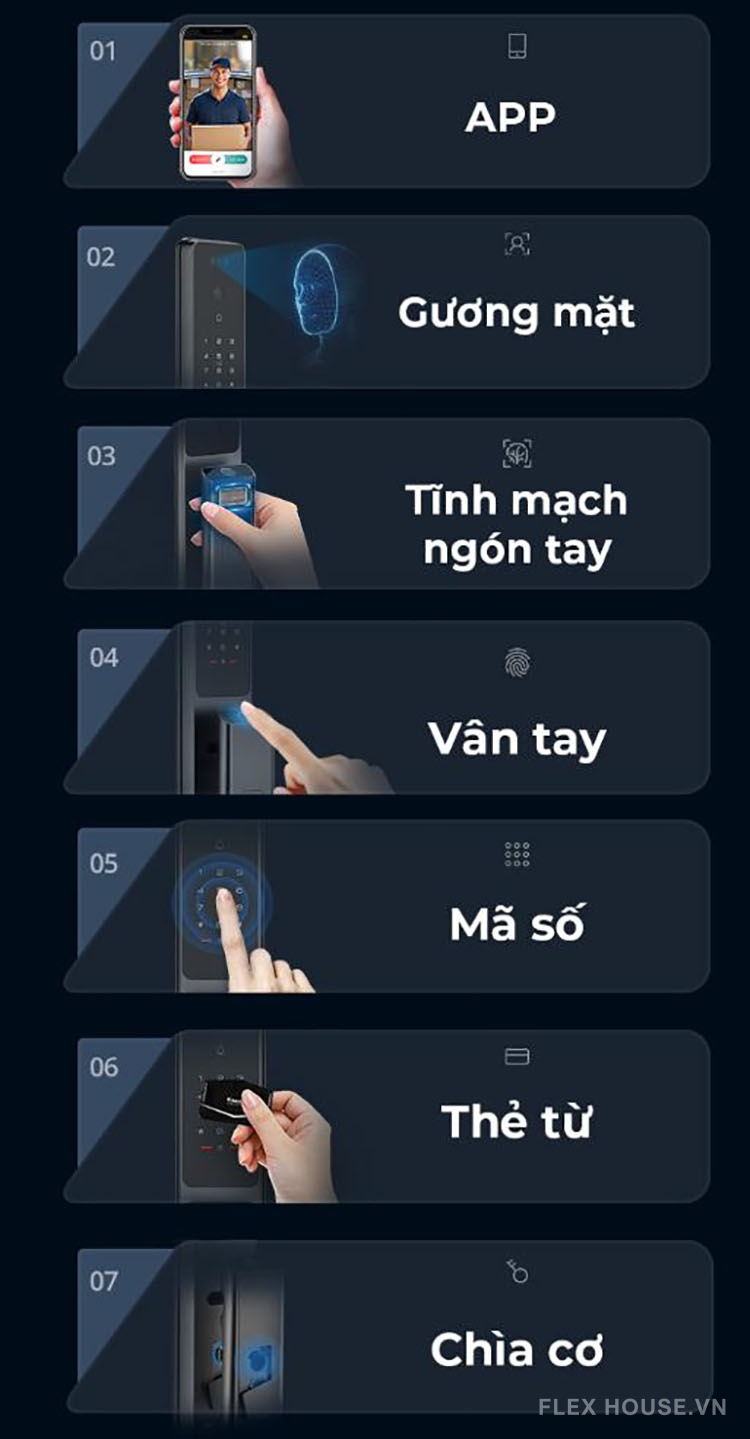 Khóa thông minh nhận diện khuôn mặt Kaadas Q9 FVP 22