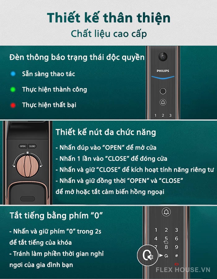 Khóa thông minh nhận diện khuôn mặt Philips DDL709-7HWS 18