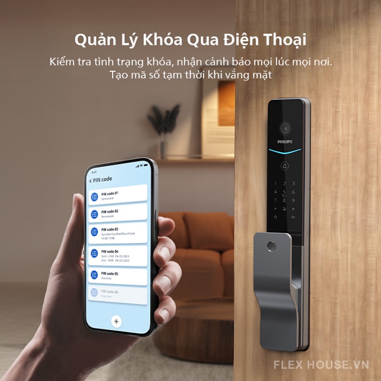 Khóa thông minh nhận diện khuôn mặt Philips DDL720-MVP 168