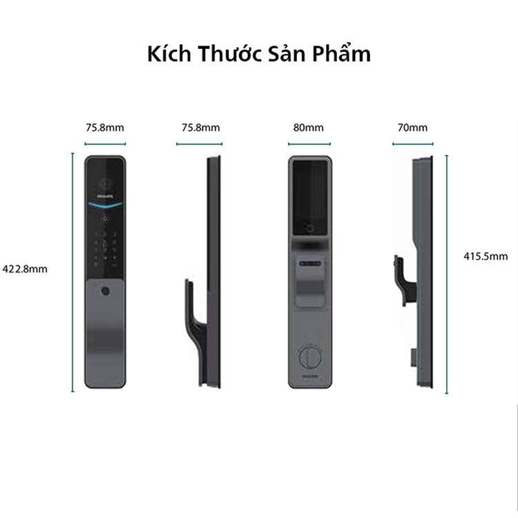 Khóa thông minh nhận diện khuôn mặt Philips DDL720-MVP 173