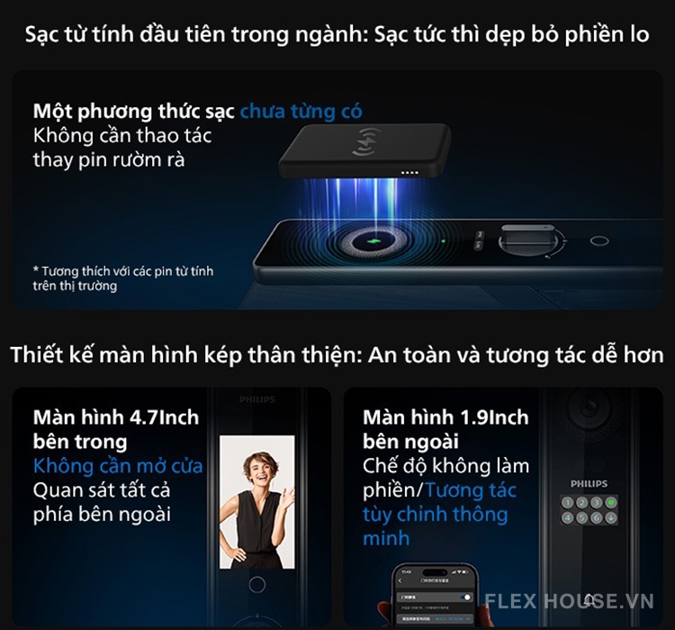 Khóa thông minh nhận diện khuôn mặt Philips DDL902-MVP-11HWS 12