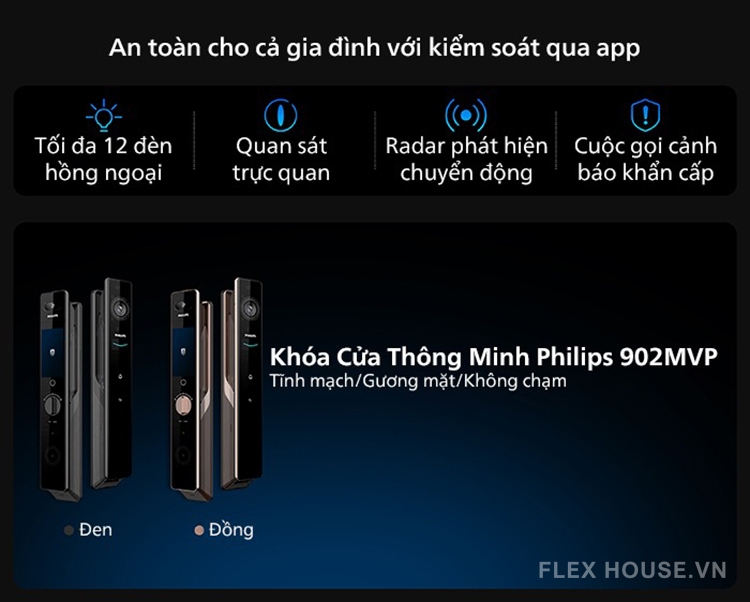 Khóa thông minh nhận diện khuôn mặt Philips DDL902-MVP-11HWS 11
