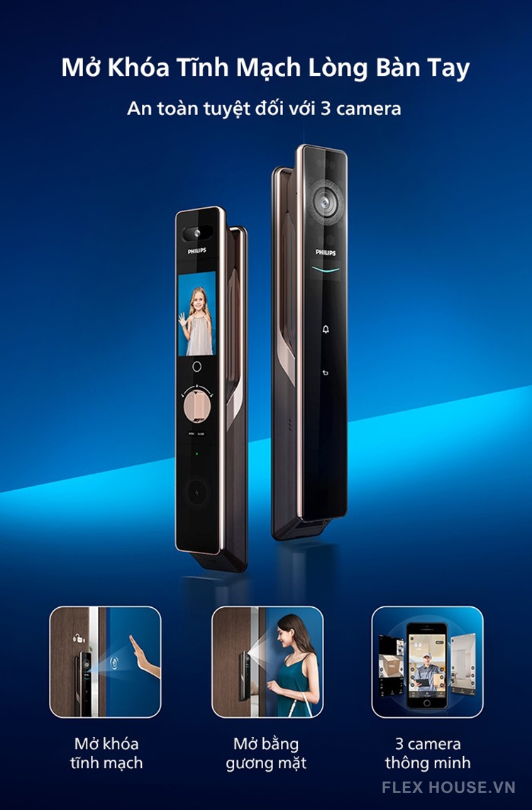 Khóa thông minh nhận diện khuôn mặt Philips DDL902-MVP-11HWS 13