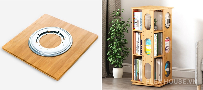 Mâm xoay 360 độ thép mạ kẽm cho đồ nội thất KY614 6