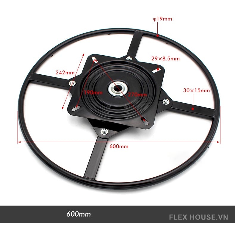 Mâm xoay đa năng 360 độ cho đồ nội thất KY610 7 Mâm xoay đa năng 360 độ cho đồ nội thất KY610 12