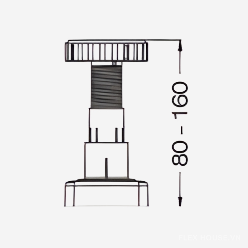 Chân nhựa cho tủ bếp Taura MT-80