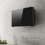 Máy hút mùi áp tường kính đen Elica Plat