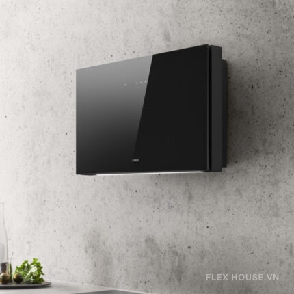 Máy hút mùi áp tường kính đen Elica Plat