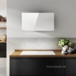 Máy hút mùi áp tường kính đen Elica Plat