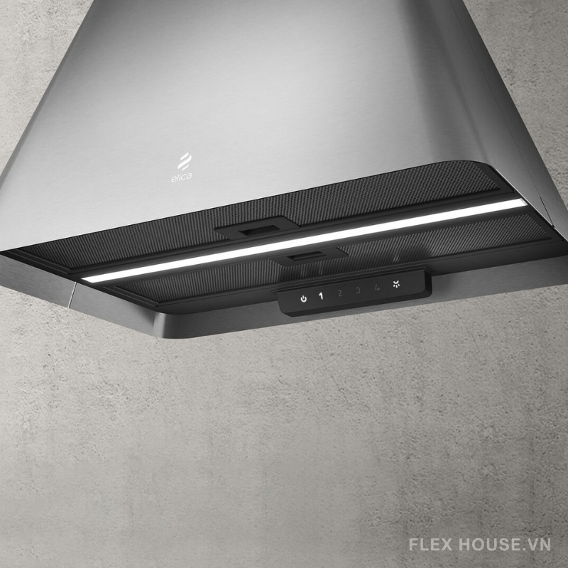 Máy hút mùi đảo đèn treo hiện đại Elica Ikona Light 10 Máy hút mùi đảo đèn treo hiện đại Elica Ikona Light